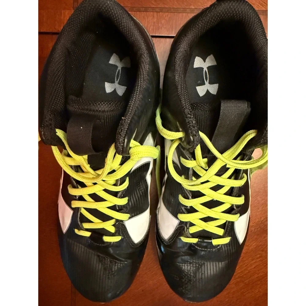 Under‎ Armour Crusher RM Football Cleats Black/White Men's Size 13